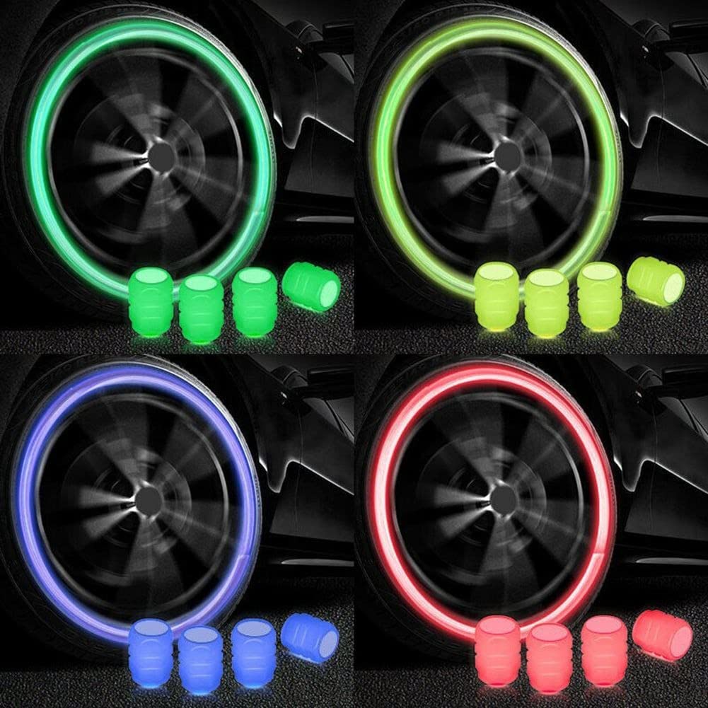 0547 Tyre Valve Caps Luminous Glow Car Tire Air Stem Valve Cap Covers vaal cap ( 4 Pcs Mix Colour) 0547 Tyre Valve Caps Luminous Glow Car Tire Air Stem Valve Cap Covers vaal cap ( 4 Pcs Mix Colour)